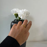 SOLID RING - 18K GOLD-PLATED