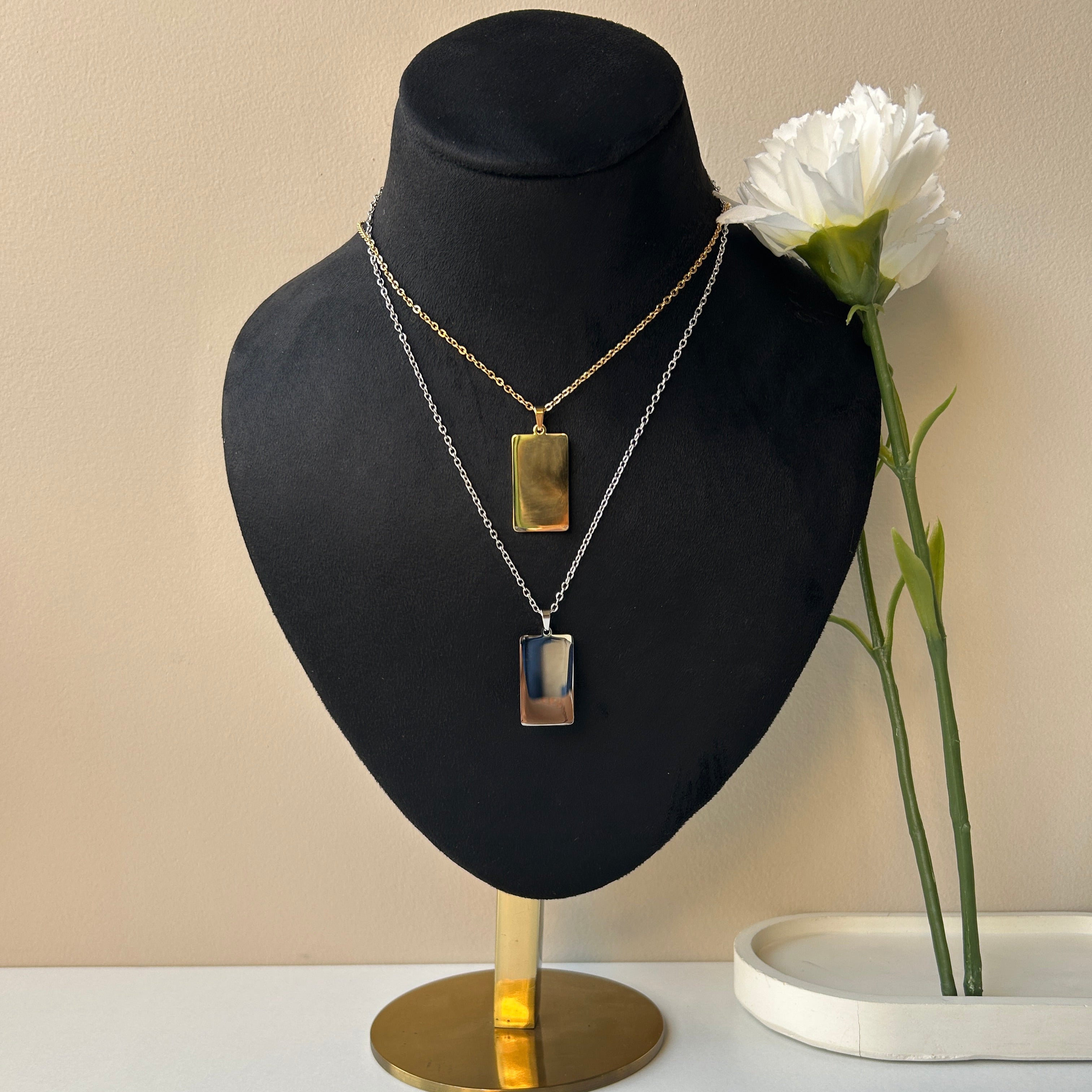 Personalised Rectangle Necklace