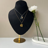 PERSONALISED ENVELOPE NECKLACE - 18K WHITE/GOLD-PLATED