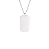 PERSONALISED DOG TAG NECKLACE - 18K WHITE/GOLD