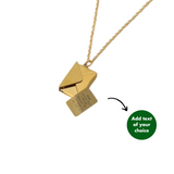 PERSONALISED ENVELOPE NECKLACE - 18K WHITE/GOLD-PLATED