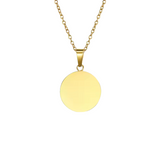 PERSONALISED ROUND NECKLACE - 18K WHITE/GOLD-PLATED