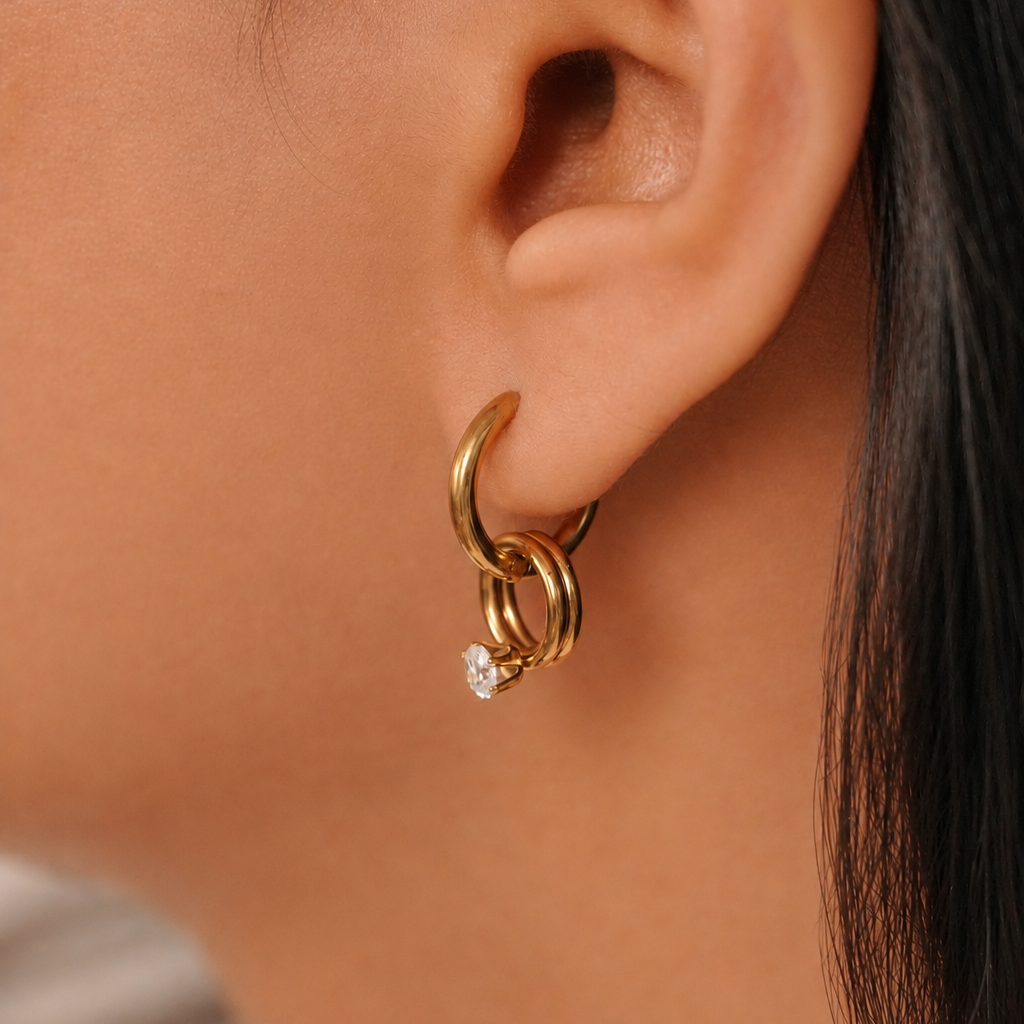 Multi Ring Solitaire Hoops