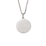 PERSONALISED ROUND NECKLACE - 18K WHITE/GOLD-PLATED