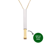 PERSONALISED HIDDEN MESSAGE NECKLACE - 18K WHITE/GOLD-PLATED