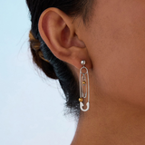 PIN EARRINGS - 18K GOLD-PLATED