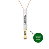 PERSONALISED HIDDEN MESSAGE NECKLACE - 18K WHITE/GOLD-PLATED