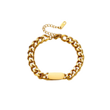 PERSONALISED CUBAN BRACELET - 18K WHITE/GOLD-PLATED