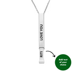 PERSONALISED HIDDEN MESSAGE NECKLACE - 18K WHITE/GOLD-PLATED