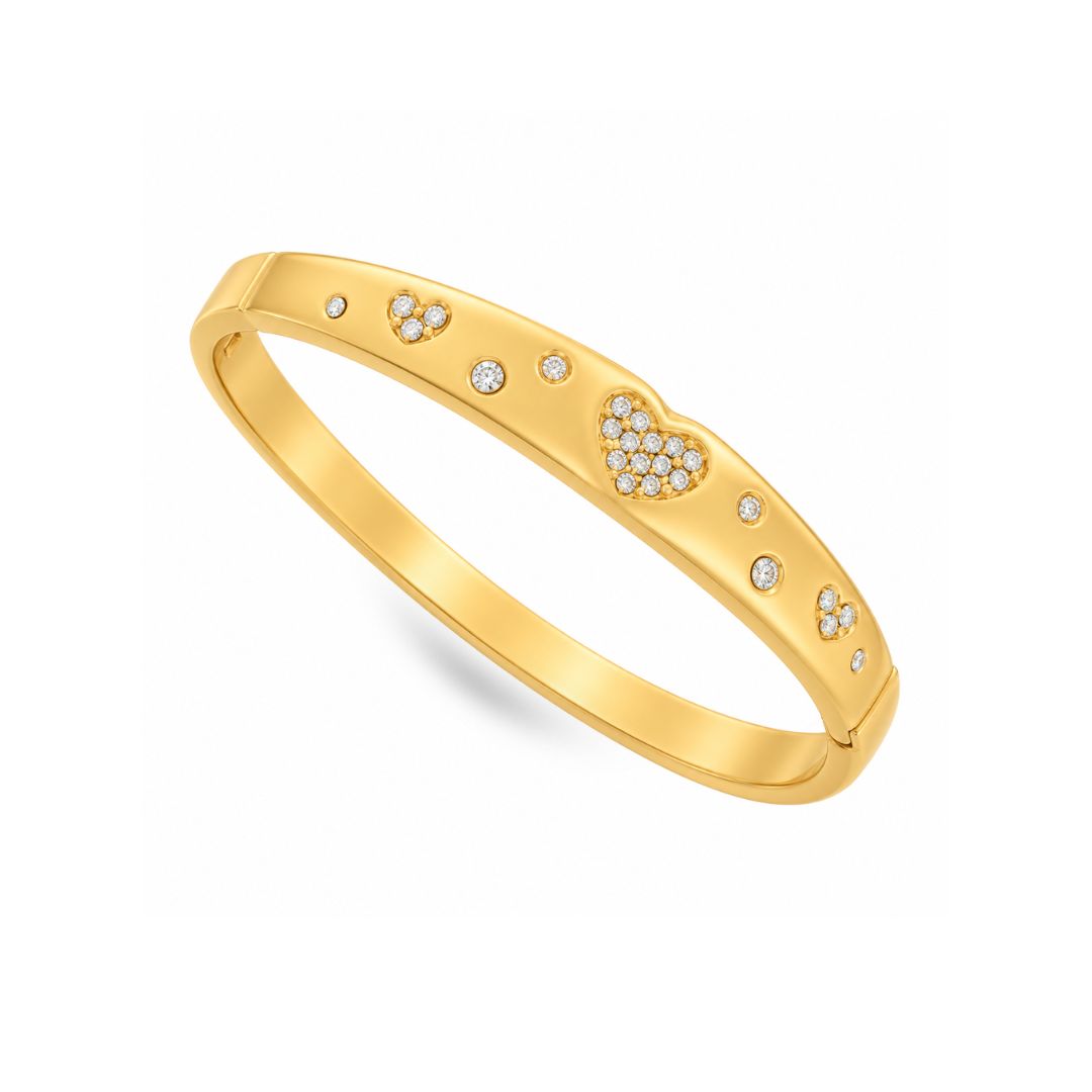 Heart Crystal Bangle
