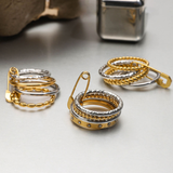 CARABINER RING SET - 18K GOLD-PLATED