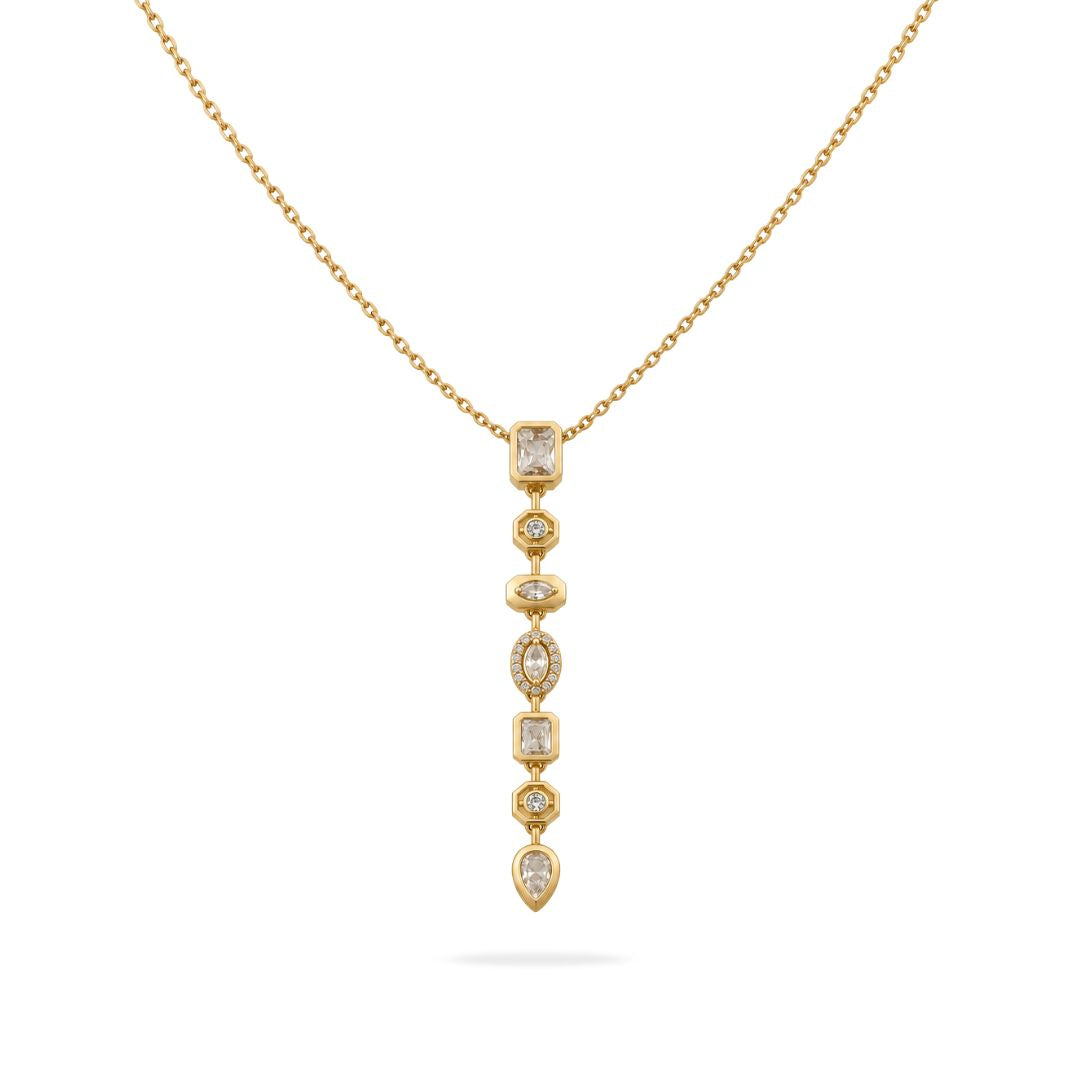 Multistone Lariat Necklace
