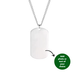 PERSONALISED DOG TAG NECKLACE - 18K WHITE/GOLD