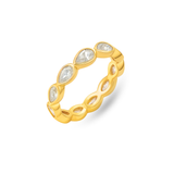 SORA PEAR RING - 18K GOLD-PLATED