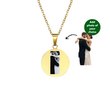 PERSONALISED ROUND NECKLACE - 18K WHITE/GOLD-PLATED