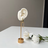 PAVÉ OVAL HOOP EARRINGS - 18K GOLD-PLATED