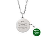 PERSONALISED ROUND NECKLACE - 18K WHITE/GOLD-PLATED