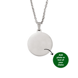 PERSONALISED ROUND NECKLACE - 18K WHITE/GOLD-PLATED