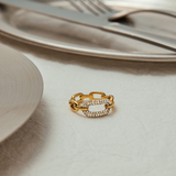 LINK RING - 18K GOLD-PLATED