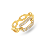 LINK RING - 18K GOLD-PLATED