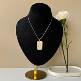 PERSONALISED DOG TAG NECKLACE - 18K WHITE/GOLD