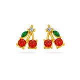 CITRINE BLOOM EARRINGS - 18K GOLD-PLATED