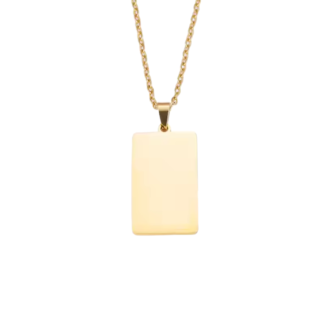 Personalised Rectangle Necklace