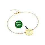 PERSONALISED ROUND BRACELET - 18K WHITE/GOLD-PLATED