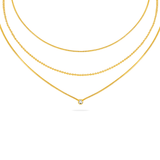 LUNA TRIPLE LAYER NECKLACE - 18K GOLD-PLATED