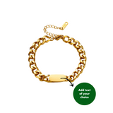 PERSONALISED CUBAN BRACELET - 18K WHITE/GOLD-PLATED
