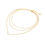 LUNA TRIPLE LAYER NECKLACE - 18K GOLD-PLATED