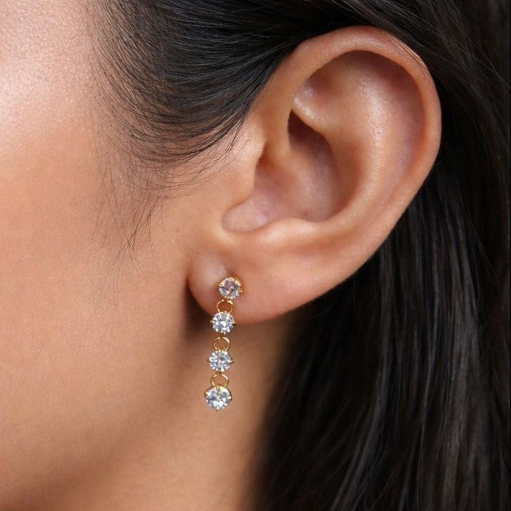 Solitaire Dangler Earrings