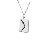 PERSONALISED ENVELOPE NECKLACE - 18K WHITE/GOLD-PLATED