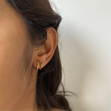 2 PIERCING ILLUSION EARRINGS - 18K GOLD-PLATED