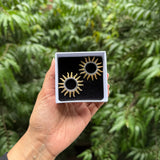 SUNBURST EARRINGS - 18K GOLD-PLATED