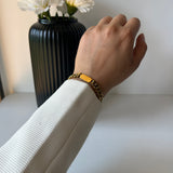 PERSONALISED CUBAN BRACELET - 18K WHITE/GOLD-PLATED