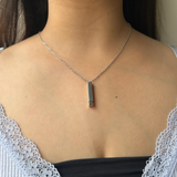 PERSONALISED HIDDEN MESSAGE NECKLACE - 18K WHITE/GOLD-PLATED