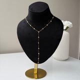 CLEOPATRA LARIAT NECKLACE - 18K GOLD-PLATED