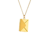 PERSONALISED ENVELOPE NECKLACE - 18K WHITE/GOLD-PLATED