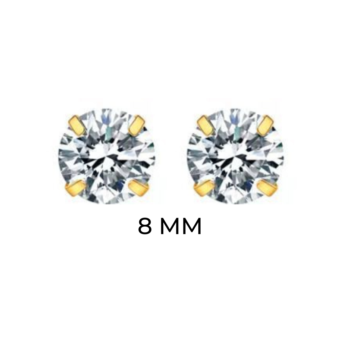 Solitaire Studs (8MM)