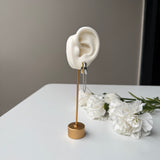 BI-METAL CHAIN DROP EARRINGS - 18K GOLD-PLATED