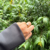 OPEN PAVE STACK RING - 18K GOLD-PLATED