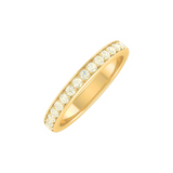 HALF PAVE RING - 18K GOLD-PLATED