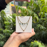 LUNA TRIPLE LAYER NECKLACE - 18K GOLD-PLATED