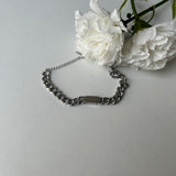 PERSONALISED CUBAN BRACELET - 18K WHITE/GOLD-PLATED