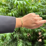 7-CHANNELED BANGLE - 18K GOLD-PLATED