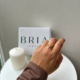 LINEA V RING - 18K GOLD-PLATED