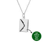 PERSONALISED ENVELOPE NECKLACE - 18K WHITE/GOLD-PLATED