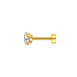 SOLITAIRE STUDS (5MM)- 18K GOLD-PLATED
