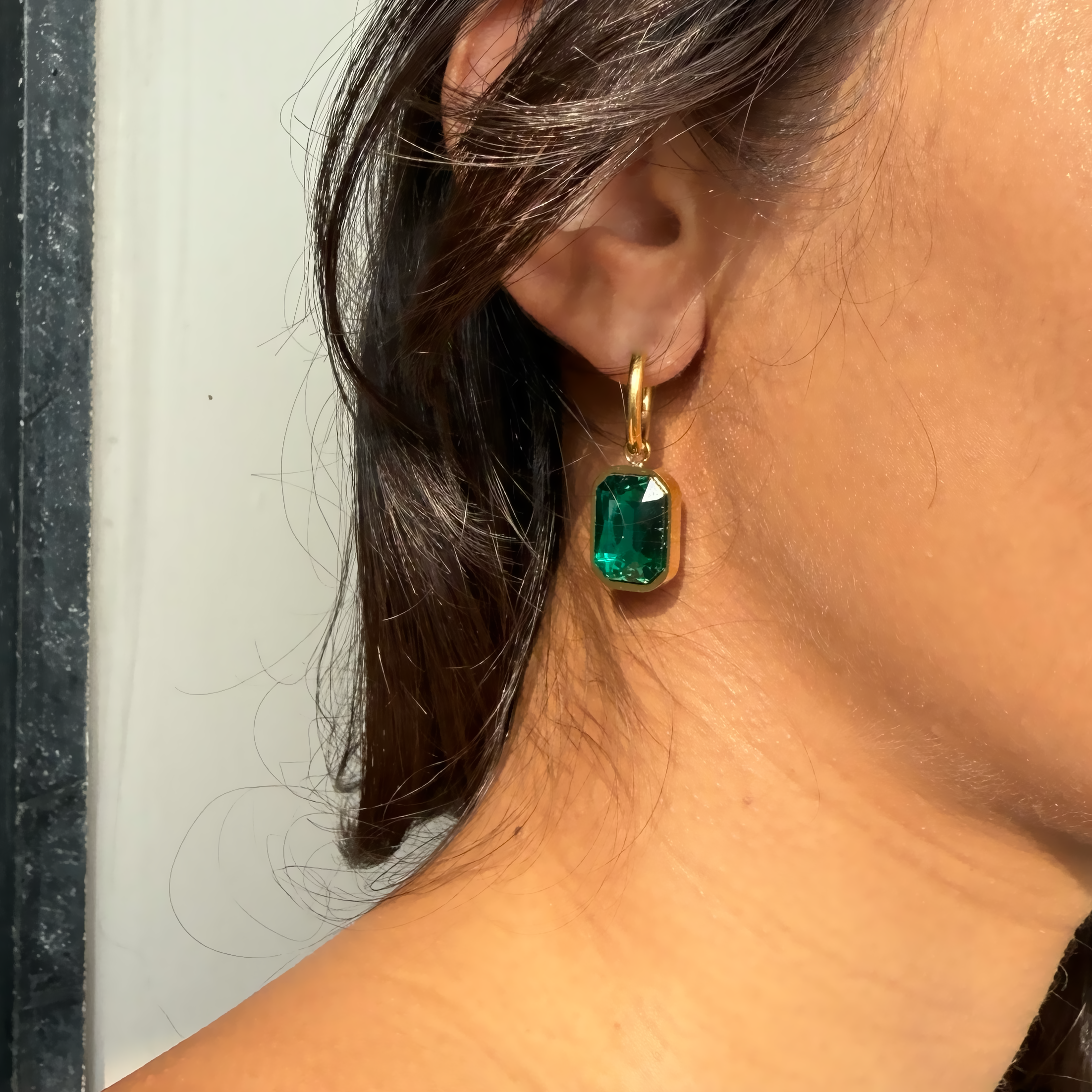 Royal Emerald Drop Earrings